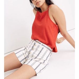 Madewell | Emmett high rise denim shorts in stripe